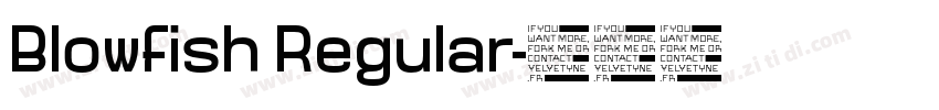 Blowfish Regular字体转换